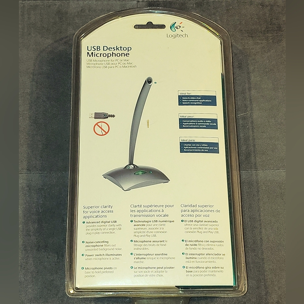 NIB Logitech USB Desktop Microphone - Picture 12 of 12